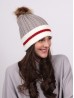 Cable Knitted Camp Hat W/ Pompom (Plush Inside)