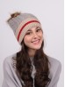 Cable Knitted Camp Hat W/ Pompom (Plush Inside)