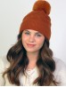  Soft Diamond Knitted Hat with Plush Pom Pom (Plush Inside)