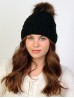 Cable Knitted Camp Hat W/ Pompom (Plush Inside)