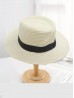 Wide Brim Summer Hat W/ Black Trim