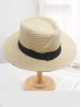 Wide Brim Summer Hat W/ Black Trim