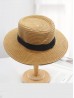 Wide Brim Summer Hat W/ Black Trim