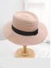 Wide Brim Summer Hat W/ Black Trim