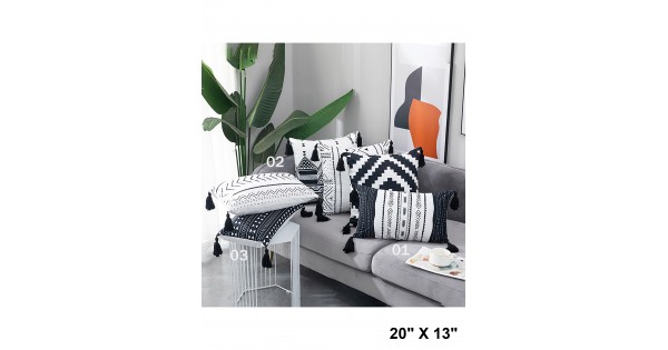 Rectangle Abstract Pattern Cushion Cover and Filler