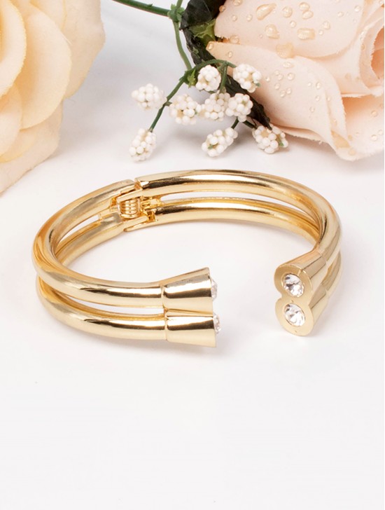 Double Strands Rhinestone Bangle