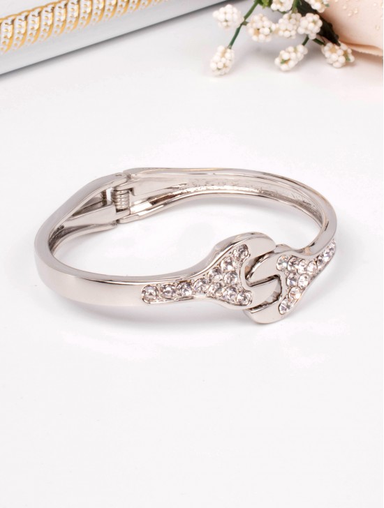 Fashion Rhinestone Solid Bangle