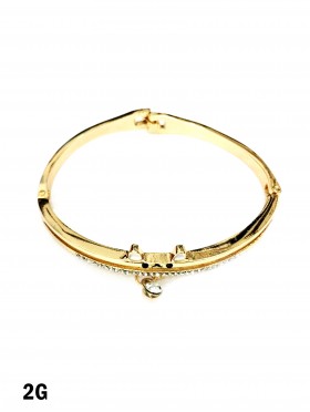 Cat Bangle w/ Dangling Rhinestone