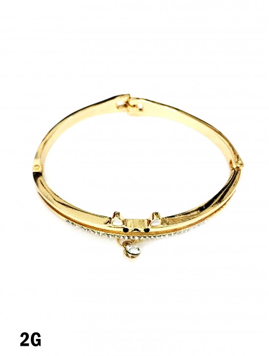 Cat Bangle w/ Dangling Rhinestone