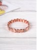 FLAT CIRCLE TEXTURE BEAD BRACELET 