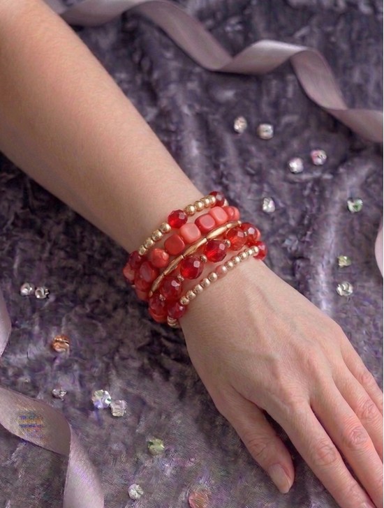 Boho Multilayer Irregular Agate Beads Charm Bracelets