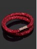 Crystal Filled Tube Mesh Magnetic Bracelet
