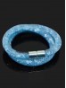 Crystal Filled Tube Mesh Magnetic Bracelet