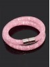 Crystal Filled Tube Mesh Magnetic Bracelet
