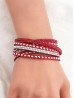MULTI RHINESTONE WRAP BRACELET