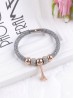Crystal Filled Tube Mesh Magnetic Bracelet 