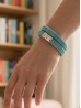Multi Rhinestone Wrap Magnetic Bracelet