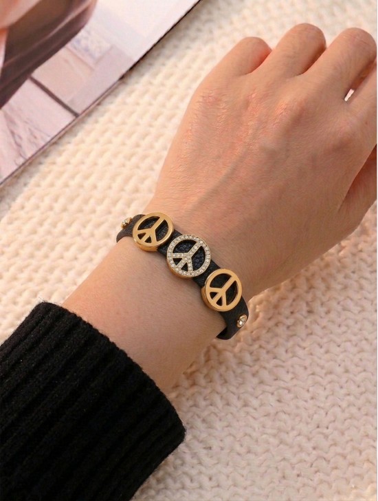 Wrap Bracelets W/ Peace Pendants