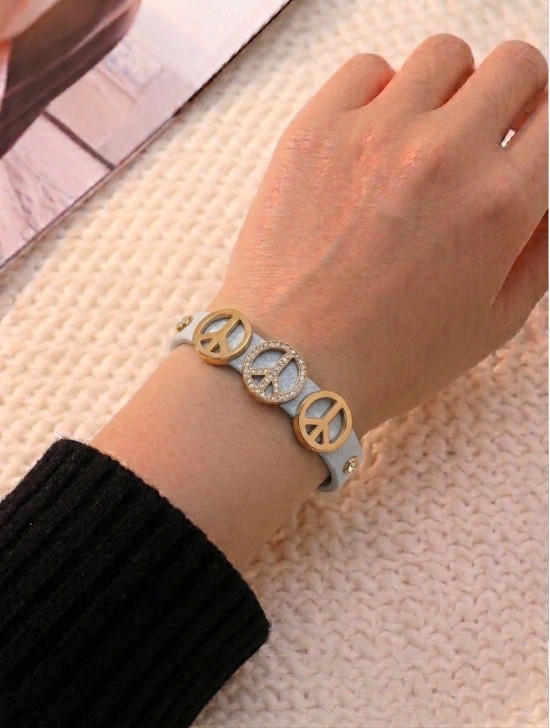 Wrap Bracelets W/ Peace Pendants