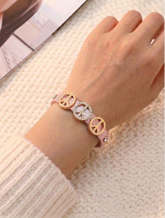Wrap Bracelets W/ Peace Pendants