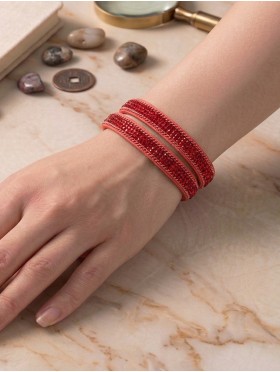 MULTI RHINESTONE WRAP MAGNETIC BRACELET