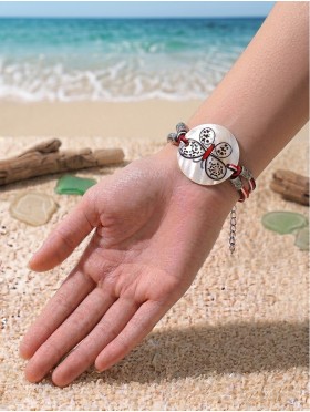 Fashion Butterfly Print Shell Bracelet