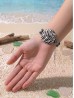 Fashion Zebra Print Shell Bracelet