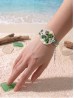 Fashion Butterfly Print Shell Bracelet