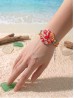 Fashion Flower Print Shell Bracelet