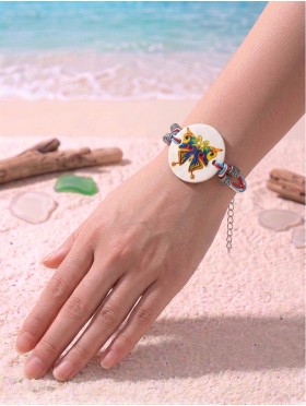 Fashion Butterfly Print Shell Bracelet