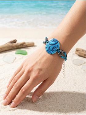 Fashion Waves Print Shell Bracelet