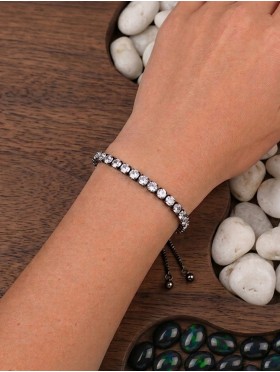 Adjustable Rhinestone Stretch Bracelet 