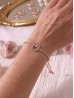 Adjustable Rhinestone Stretch Bracelet W/ Owl
