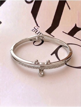 Cat Bangle w/ Dangling Rhinestone