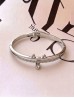 Cat Bangle w/ Dangling Rhinestone