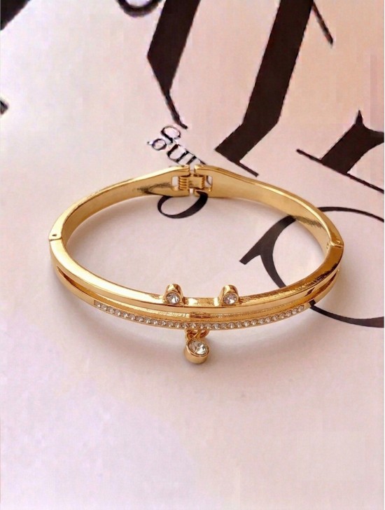 Cat Bangle w/ Dangling Rhinestone