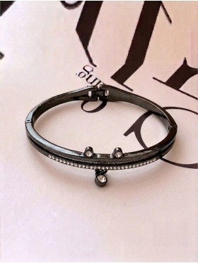 Cat Bangle w/ Dangling Rhinestone