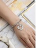 "I Love You" Double Heart Pendant Link Bracelet. "I Love You" Double Heart Pendant Link Bracelet.