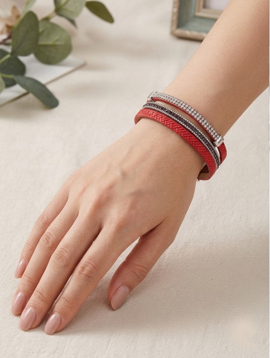 Rhinestone Wrap Magnetic Bracelet 