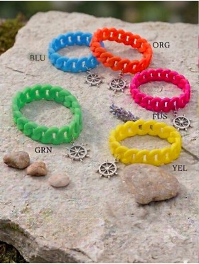 RUBBER BRACELET with Helm Pendant