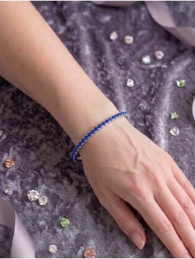 RHINESTONED BOX CHAIN BRACELET