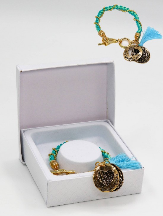 “Live Laugh Love” Metal Bronze Vintage Bracelet 