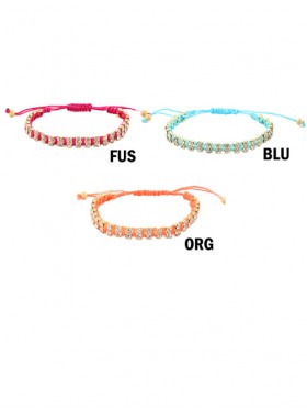 RHINESTONE ROPE BRACELET