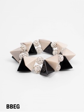 Triangle Design Rhinestone Stretch Bracelets