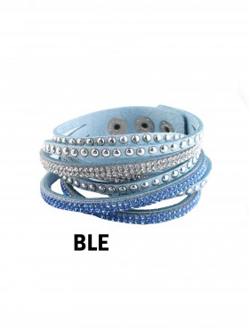 MULTI RHINESTONE WRAP BRACELET