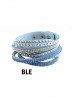 MULTI RHINESTONE WRAP BRACELET