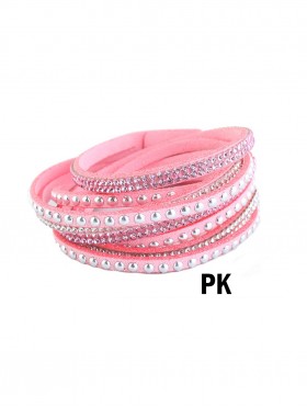 MULTI RHINESTONE WRAP BRACELET