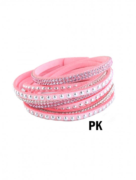 MULTI RHINESTONE WRAP BRACELET