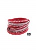 MULTI RHINESTONE WRAP BRACELET