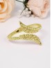 Rhinestone Leaves Design Bangle